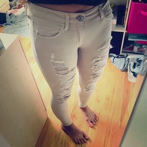 American Eagle Light Pink Super Stretch Jegging